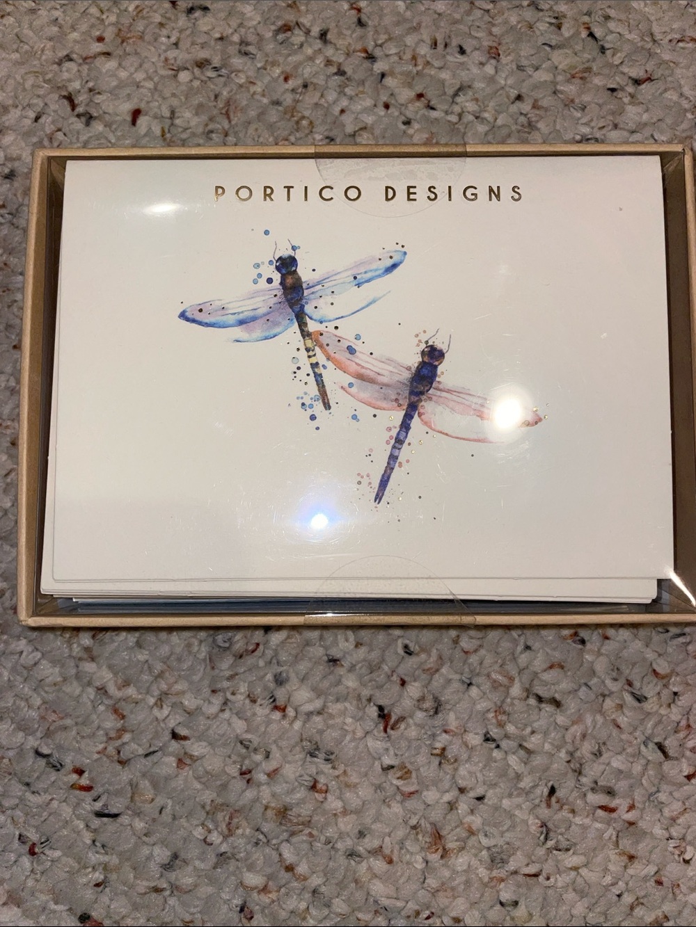 Blue & Pink Dragonfly Note Cards